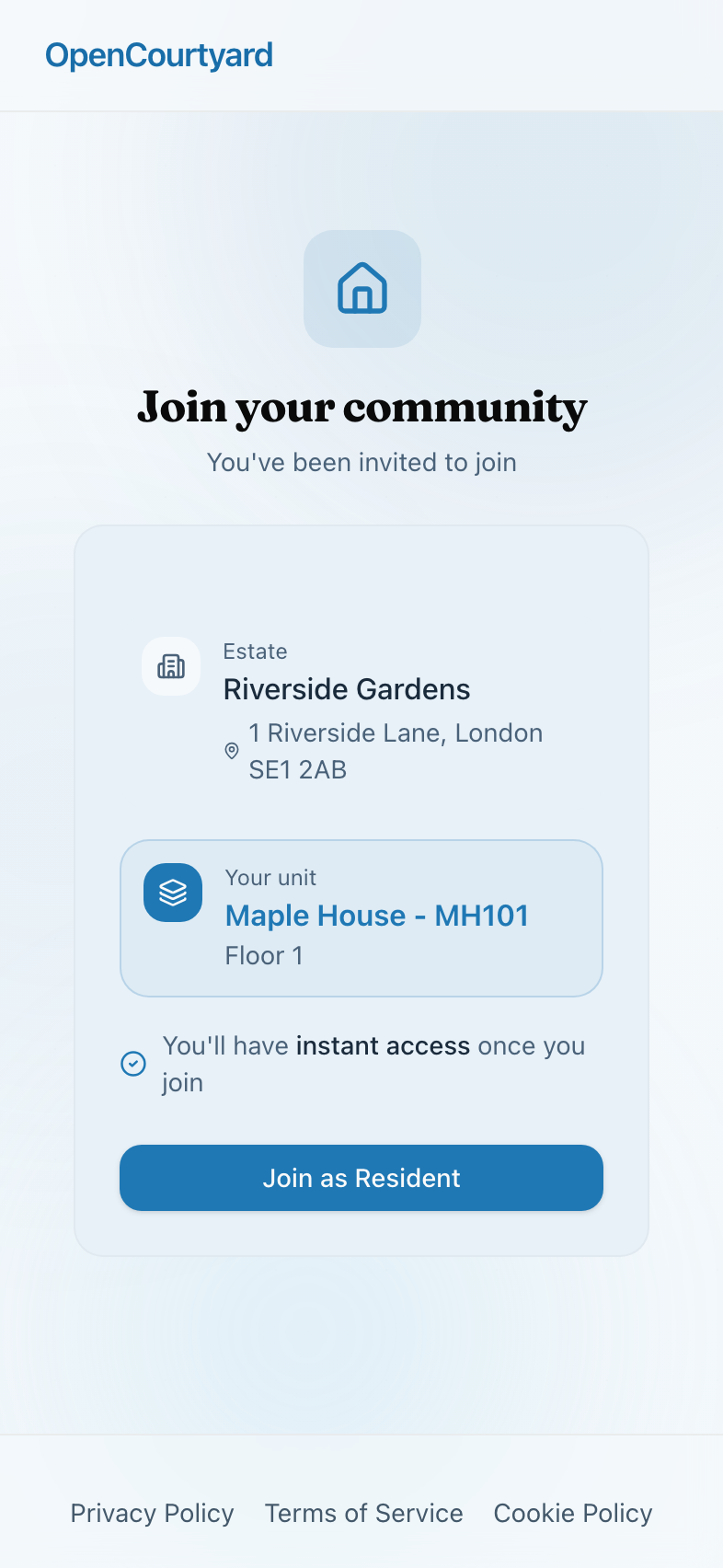 Seamless Unit Invitations